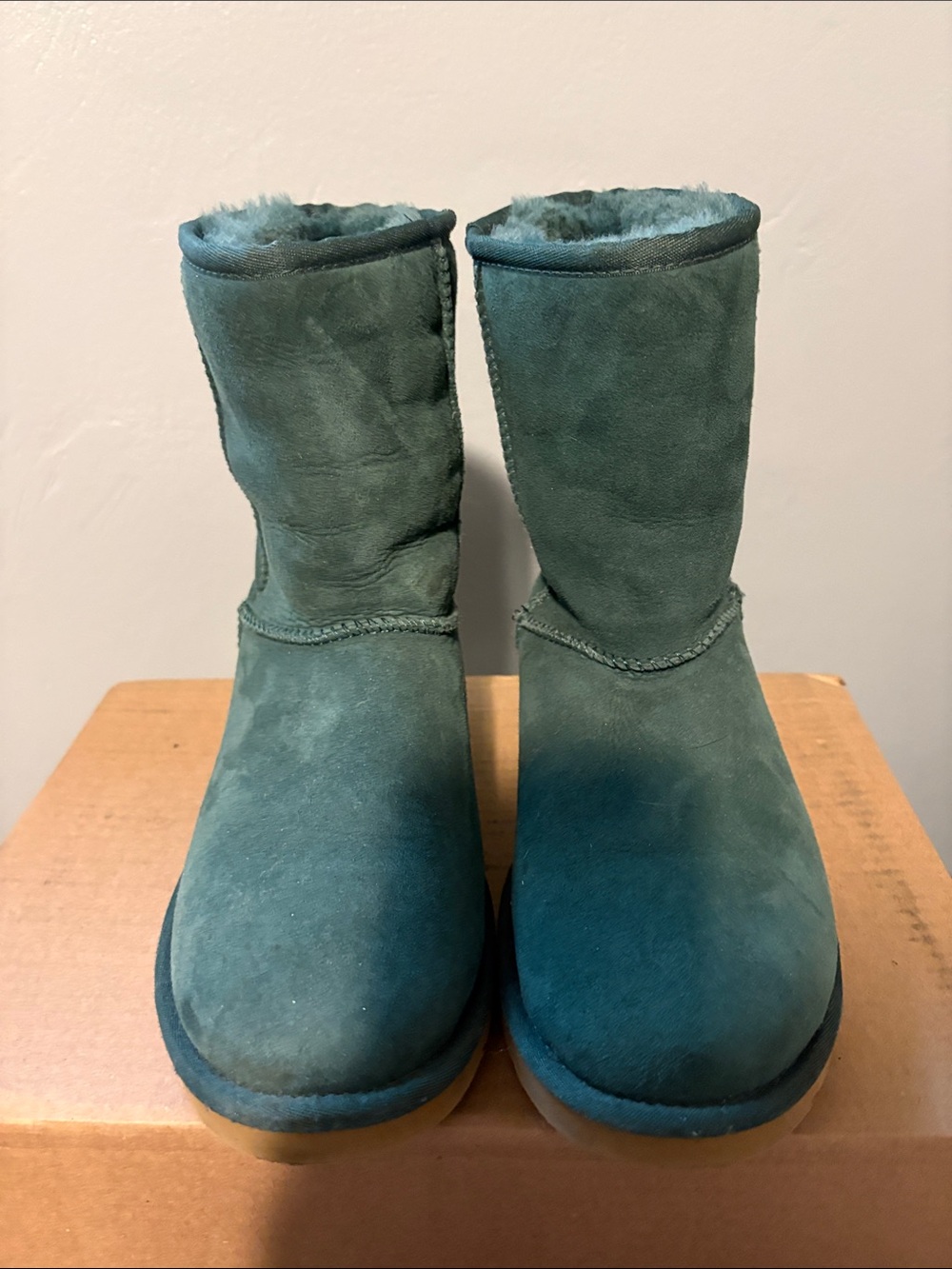UGG Australia Green Suede Women's  Mid-Calf Boots - Size 7